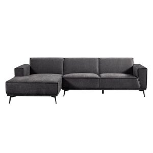 Leeds 2 5-AR + Chaise L - City 464 Black Blue Tower Living