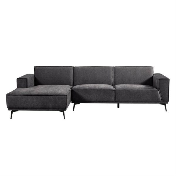 Leeds 2 5-AR + Chaise L - City 464 Black Blue Tower Living