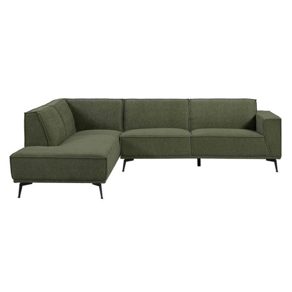 Leeds 2 5-AR + Ottoman L - City 355 Bottle Green Tower Living