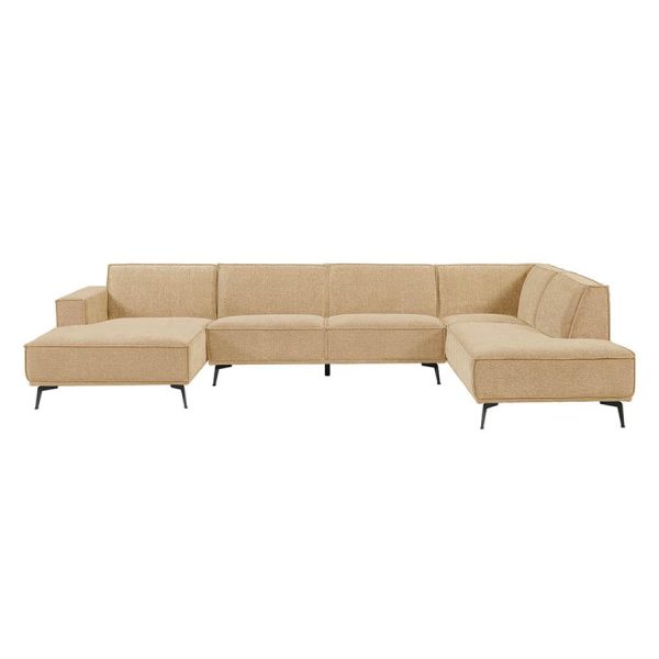 Leeds Chaise L - 2 5 - Ottoman R - City 120 Beige Tower Living