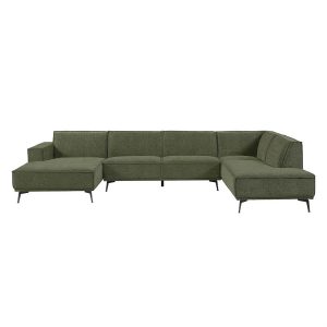 Leeds Chaise L - 2 5 - Ottoman R - City 355 Bottle Green Tower Living