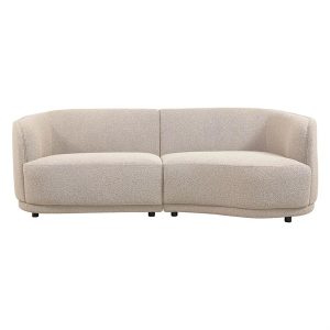 Leicester Sofa 240 round right - Copenhagen 900 Light Ivory Tower Living