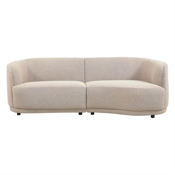 Leicester Sofa 240 round right - Copenhagen 900 Light Ivory Tower Living