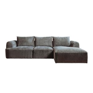 Canterbury 2 5-AL + Chaise R - Mona 464 Cement Grey Tower Living