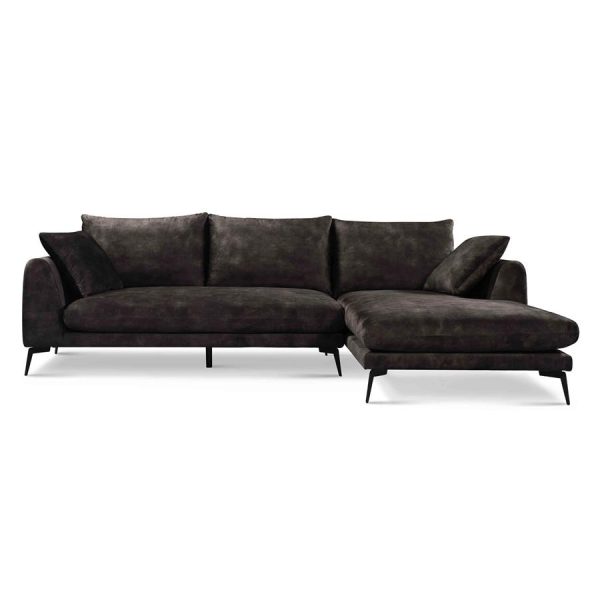 Nottingham  2 5-AL + Chaise R - Adore 029 Anthracite Grey Tower Living