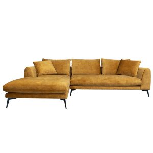 Nottingham  2 5-AR + Chaise L - Adore 015 Yellow Orange Tower Living