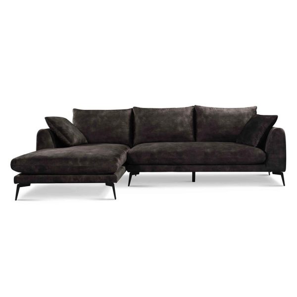 Nottingham  2 5-AR + Chaise L - Adore 029 Anthracite Grey Tower Living