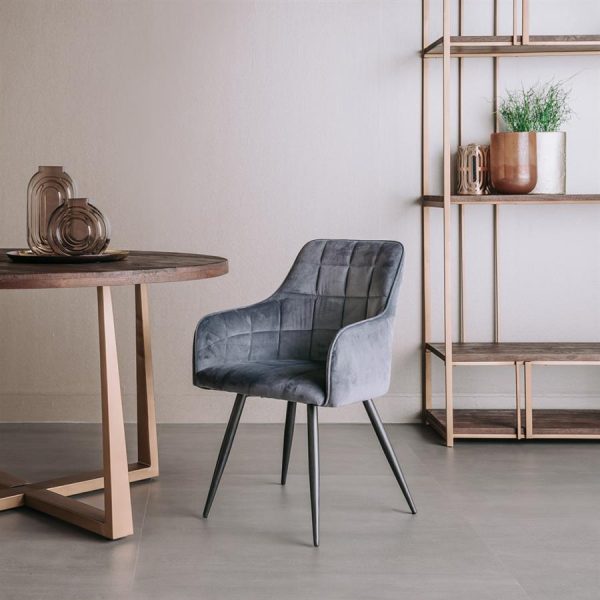 Silva Armstoel - fabric Bluvel 14 grey Tower Living - Afbeelding 2