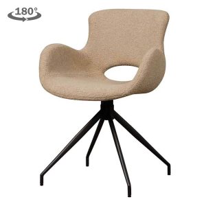 Campo Armstoel - fabric Teddy MJ83 Light brown (draaibaar) Tower Living