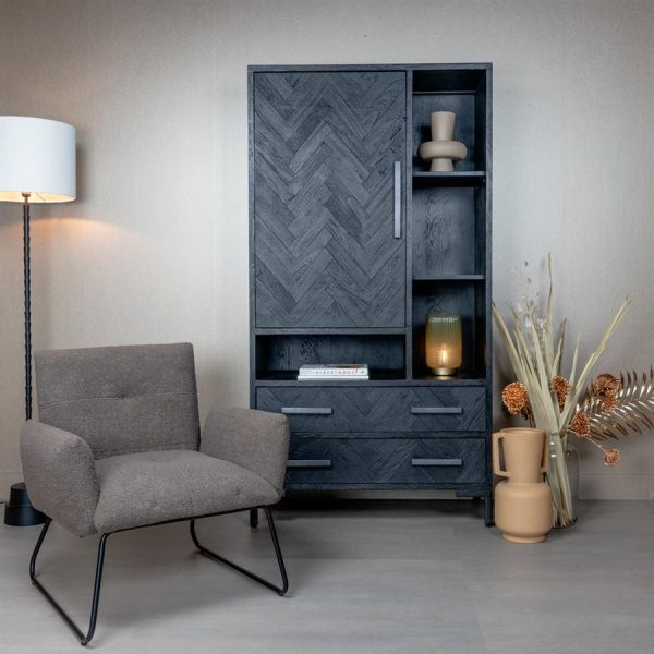 Dante Fauteuil - fabric Teddy MJ87 Dark brown Tower Living - Afbeelding 3
