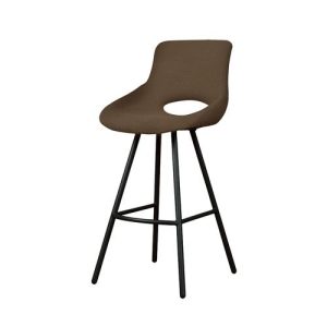 Campo Barstoel - fabric Teddy MJ87 Dark brown Tower Living