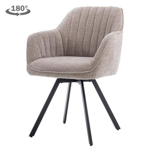 Bruno Armstoel -  fabric Nature 120 Beige grey (draaibaar) Tower Living