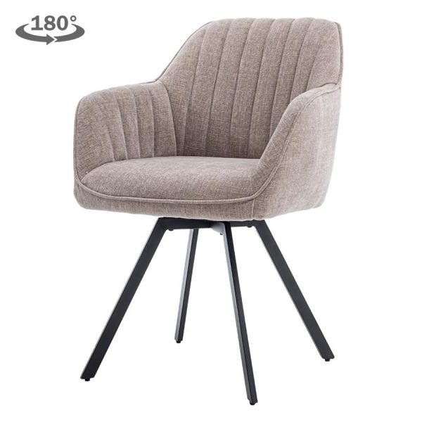 Bruno Armstoel -  fabric Nature 120 Beige grey (draaibaar) Tower Living