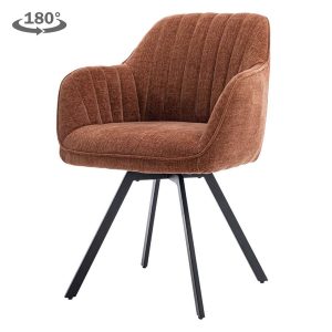 Bruno Armstoel -  fabric Nature 500 Pearl copper (draaibaar) Tower Living
