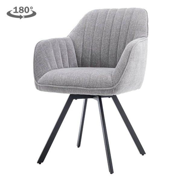 Bruno Armstoel -  fabric Nature 452 Blue grey (draaibaar) Tower Living