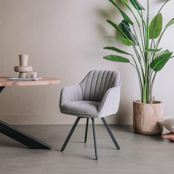 Bruno Armstoel -  fabric Nature 452 Blue grey (draaibaar) Tower Living - Afbeelding 2