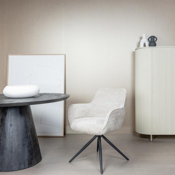 Fondo Armstoel - fabric Mona 110 Sand (draaibaar) Tower Living - Afbeelding 2