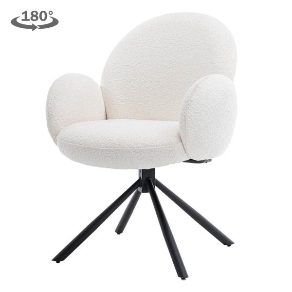 Imola Armstoel - fabric Ascot 1 White (draaibaar) Tower Living