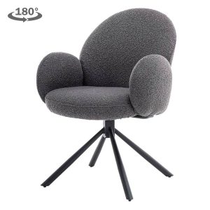 Imola Armstoel - fabric Ascot 5 Anthracite (draaibaar) Tower Living