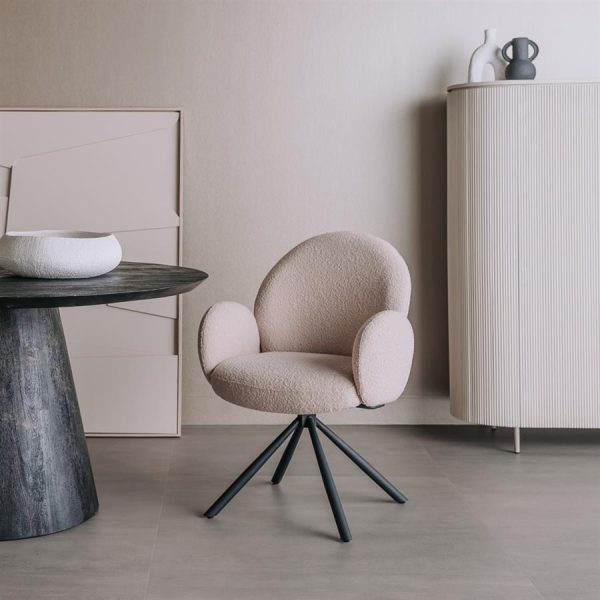Imola Armstoel - fabric Ascot 12 Beige (draaibaar) Tower Living - Afbeelding 2