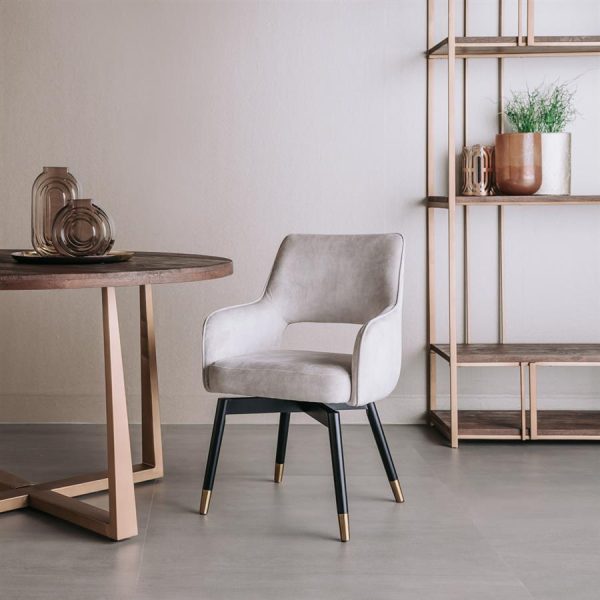 Lenno Armstoel - fabric Adore 11 Beige (draaibaar) Tower Living - Afbeelding 2