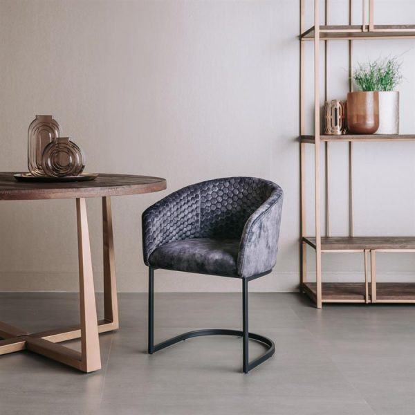 Pellaro Armstoel - fabric Adore 29 Dark grey Tower Living - Afbeelding 2