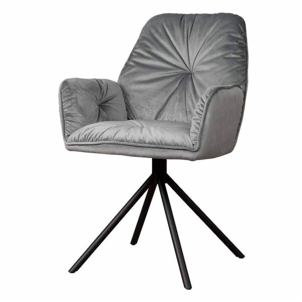 Palma Armstoel - fabric Bluvel 14 grey Tower Living - Afbeelding 4