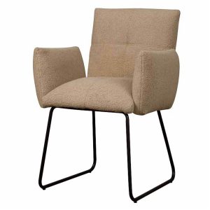 Dante Armstoel - fabric Teddy MJ83 Light brown Tower Living