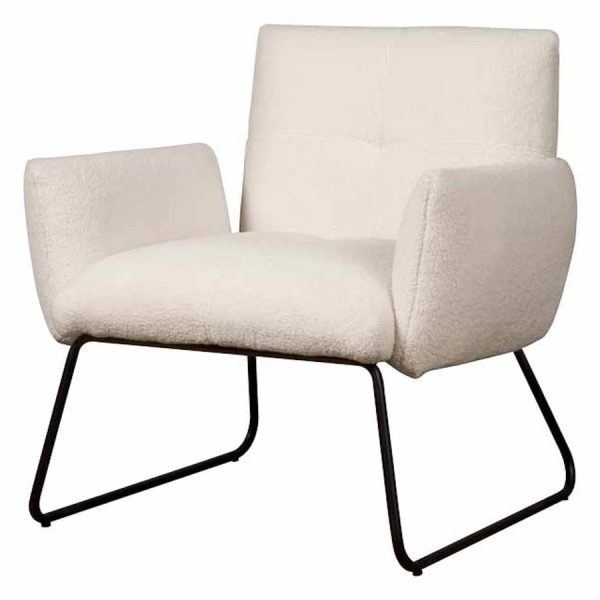 Dante Fauteuil - fabric Teddy MJ81 White Tower Living - Afbeelding 2