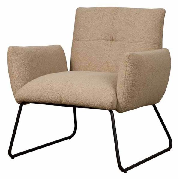 Dante Fauteuil - fabric Teddy MJ83 Light brown Tower Living