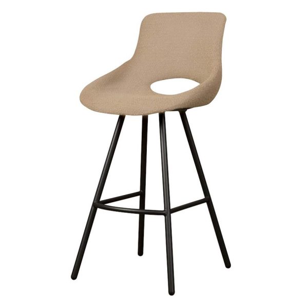 Campo Barstoel - fabric Teddy MJ83 Light brown Tower Living - Afbeelding 2