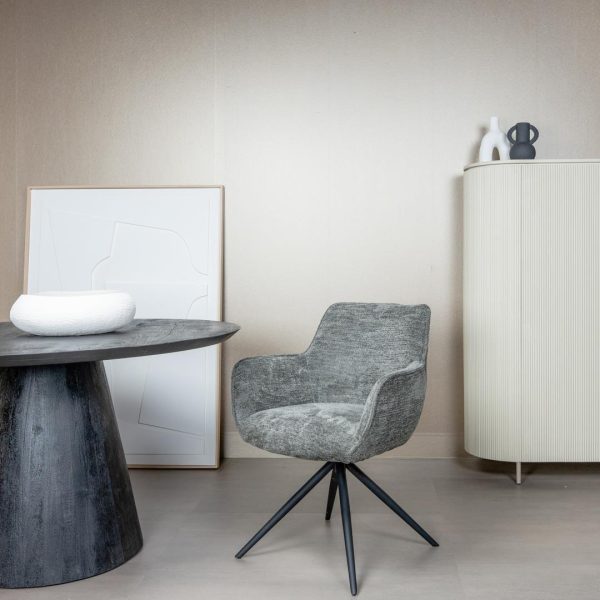 Fondo Armstoel - fabric Mona 464 Cement Grey (draaibaar) Tower Living - Afbeelding 2