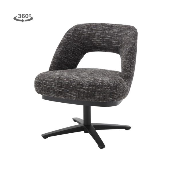 Caldes Lounge Stoel - fabric TED 17 blue-grey (draaibaar) Tower Living