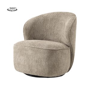 Belvi Fauteuil - fabric AJ3019-11 Beige (draaibaar) Tower Living