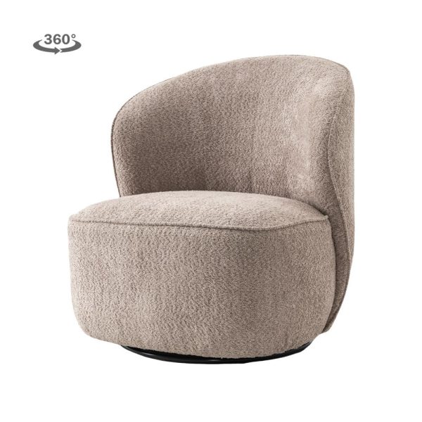 Belvi Fauteuil - fabric AJ3019-13 Old pink (draaibaar) Tower Living