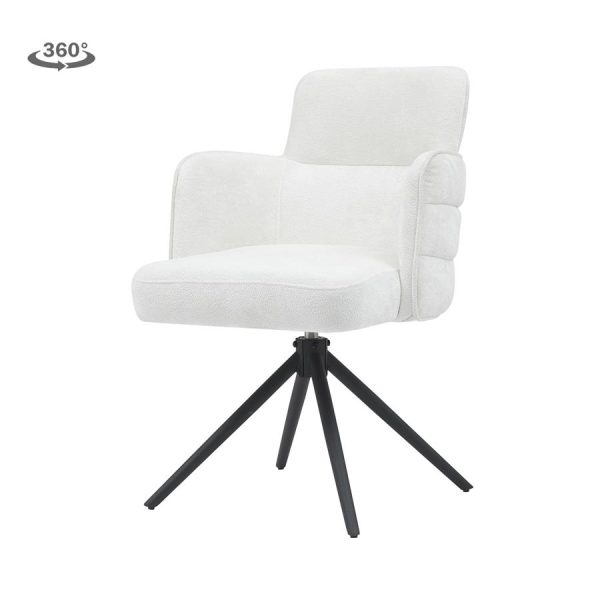Rumo Armstoel - fabric ATS118-2 ecru (draaibaar) Tower Living