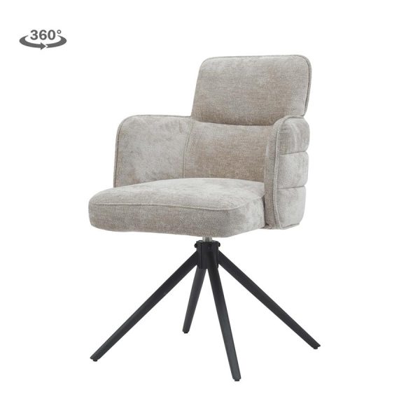 Rumo Armstoel - fabric ATS118-4 beige (draaibaar) Tower Living