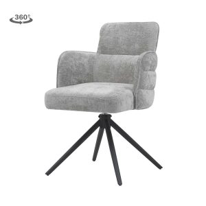 Rumo Armstoel - fabric ATS118-20 light grey (draaibaar) Tower Living