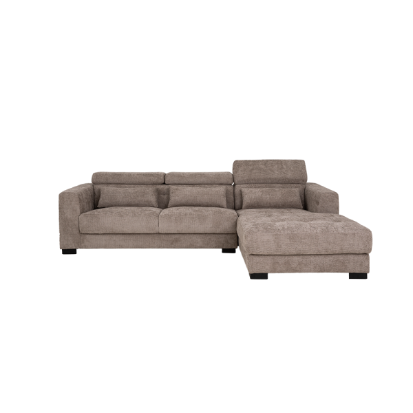 Brighton 3-AL + Chaise R - fabric XS85 17 Taupe Tower Living - Afbeelding 2