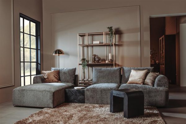 Canterbury 2 5-AR + Chaise L - Mona 464 Cement Grey Tower Living - Afbeelding 2