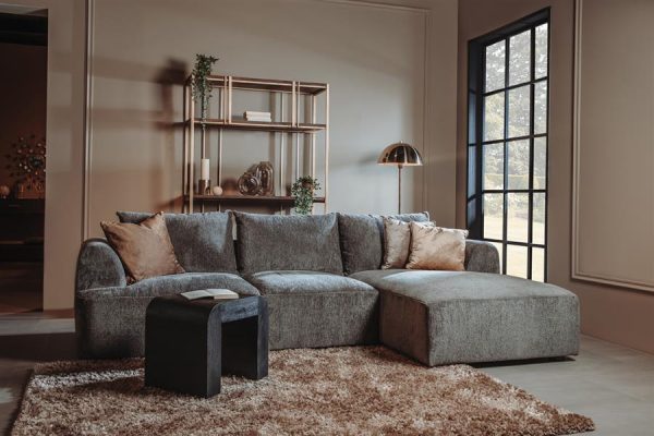 Canterbury 2 5-AL + Chaise R - Mona 464 Cement Grey Tower Living - Afbeelding 3