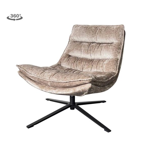 Venice Fauteuil - fabric BMG104 brown (draaibaar) Tower Living