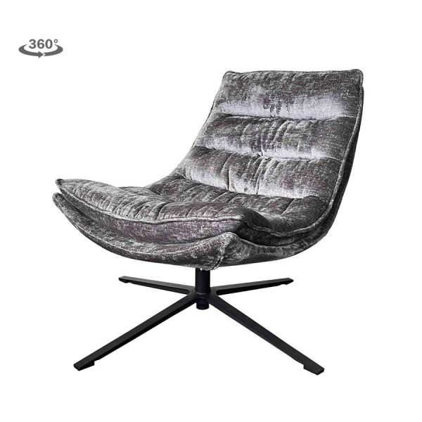 Venice Fauteuil - fabric BMG803 dark grey (draaibaar) Tower Living