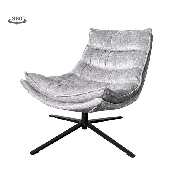 Venice Fauteuil - fabric BMG804 light grey (draaibaar) Tower Living