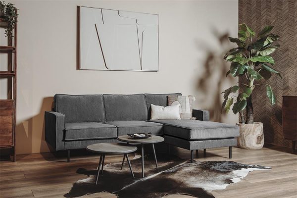 Derby 2 5-AL/AR + Chaise R/L - Lara 026 Dusty Grey Tower Living - Afbeelding 2
