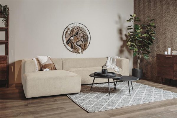 Glasgow 2 5-AR + Chaise L - Enjoy 100 Cream Tower Living - Afbeelding 2