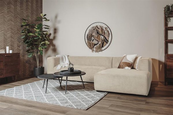 Glasgow 2 5-AL + Chaise R - Enjoy 100 Cream Tower Living - Afbeelding 2