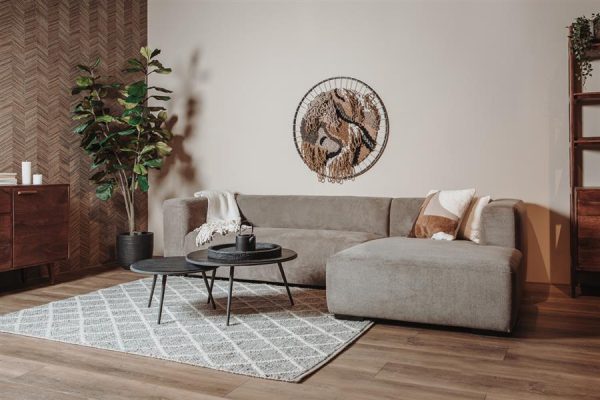 Glasgow 2 5-AL + Chaise R - Enjoy 431 Beige Grey Tower Living - Afbeelding 2