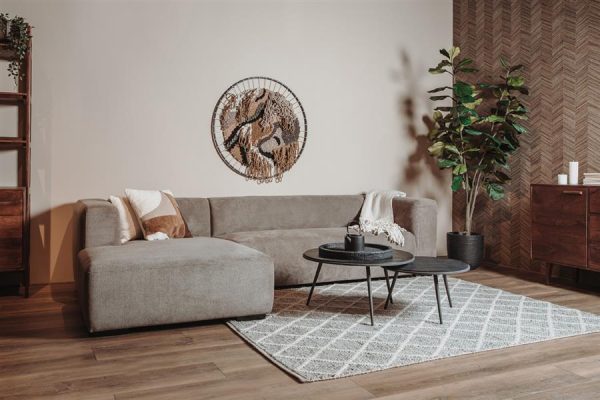 Glasgow 2 5-AR + Chaise L - Enjoy 431 Beige Grey Tower Living - Afbeelding 2