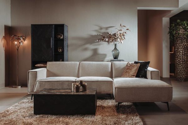 Leeds 2 5-AL + Chaise R - City 120 Beige Tower Living - Afbeelding 2